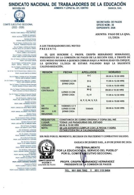 Paro de la CNTE “empieza hacer agua” en Oaxaca; sin embargo, pago de la quincena les llegará intacto